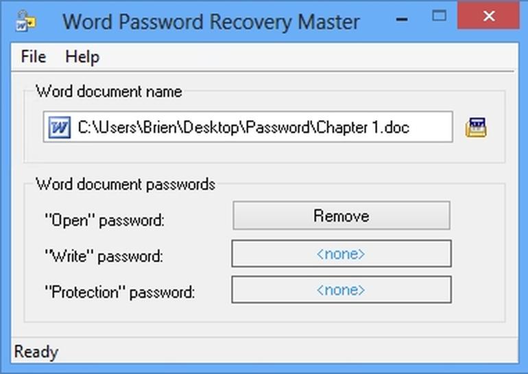 forgot password protected word document